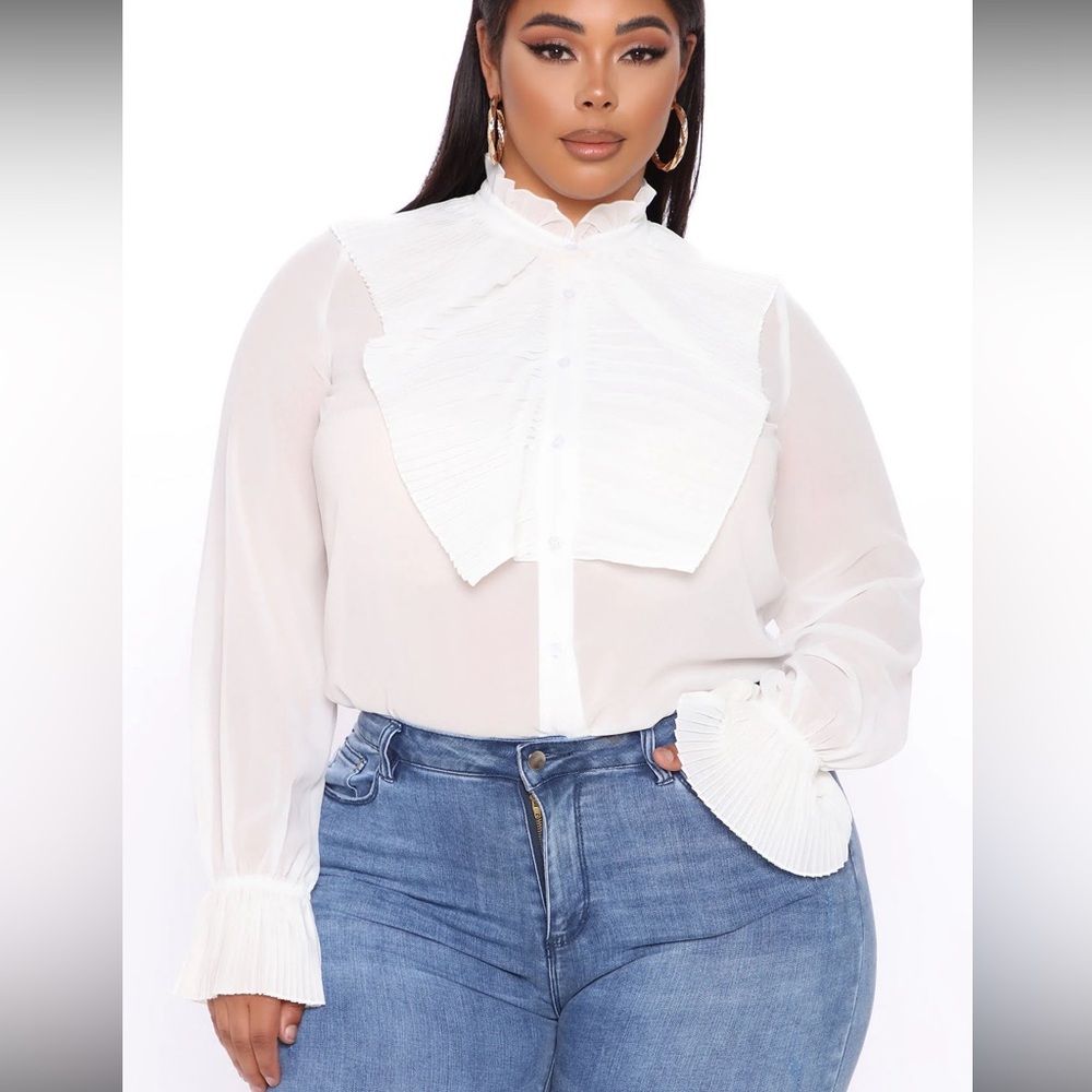 Ruffle Shirt - White